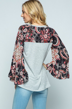 Load image into Gallery viewer, Inspired Paisley Dreams Bell Sleeve