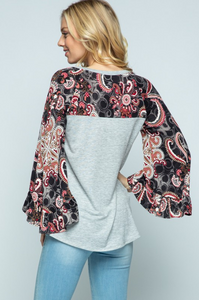 Inspired Paisley Dreams Bell Sleeve