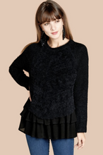 Load image into Gallery viewer, Be Your Best Layered  Ruffle Sweater