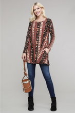 Load image into Gallery viewer, Boho Chic Long Sleeve Tunic