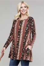 Load image into Gallery viewer, Boho Chic Long Sleeve Tunic