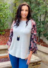 Load image into Gallery viewer, Inspired Paisley Dreams Bell Sleeve