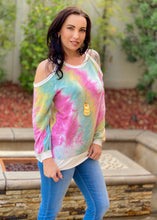 Load image into Gallery viewer, Kaleidoscope Cold Shoulder Top