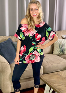 Fanciful Melody Drop Shoulder Top