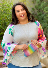 Load image into Gallery viewer, Tropical Rain Bell Sleeve Top