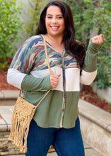 Load image into Gallery viewer, Hide Away Camo Waffle Knit Top