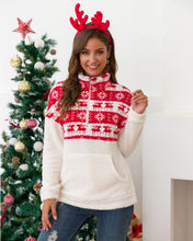Load image into Gallery viewer, Festive &amp; Cozy Sherpa Pullover