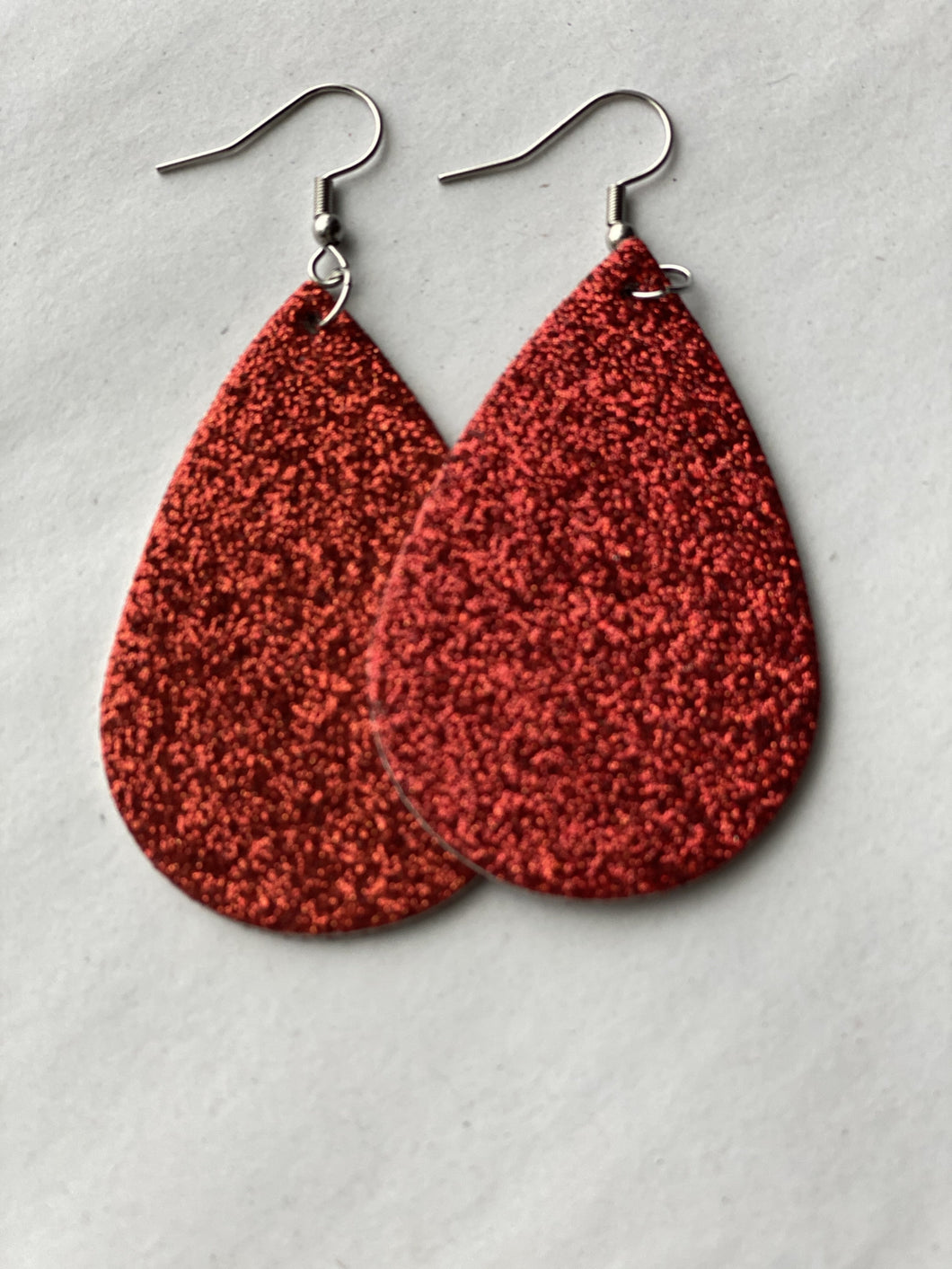 Be My Valentine Teardrop Leather Earrings