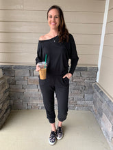 Load image into Gallery viewer, Batwing Black Jumpsuit