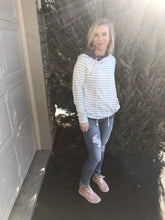 Load image into Gallery viewer, Teal Striped Sweatshirt