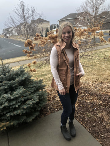 Mauve Canvas Vest