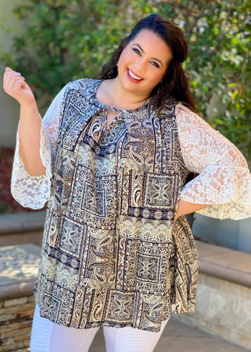 Southern Sass Lace Bell Sleeve