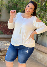 Load image into Gallery viewer, Arctic Twist Cold Shoulder Top
