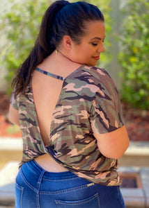 Hidden Treasures Open Back Short Sleeve Tee