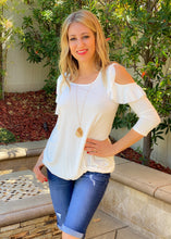Load image into Gallery viewer, Arctic Twist Cold Shoulder Top