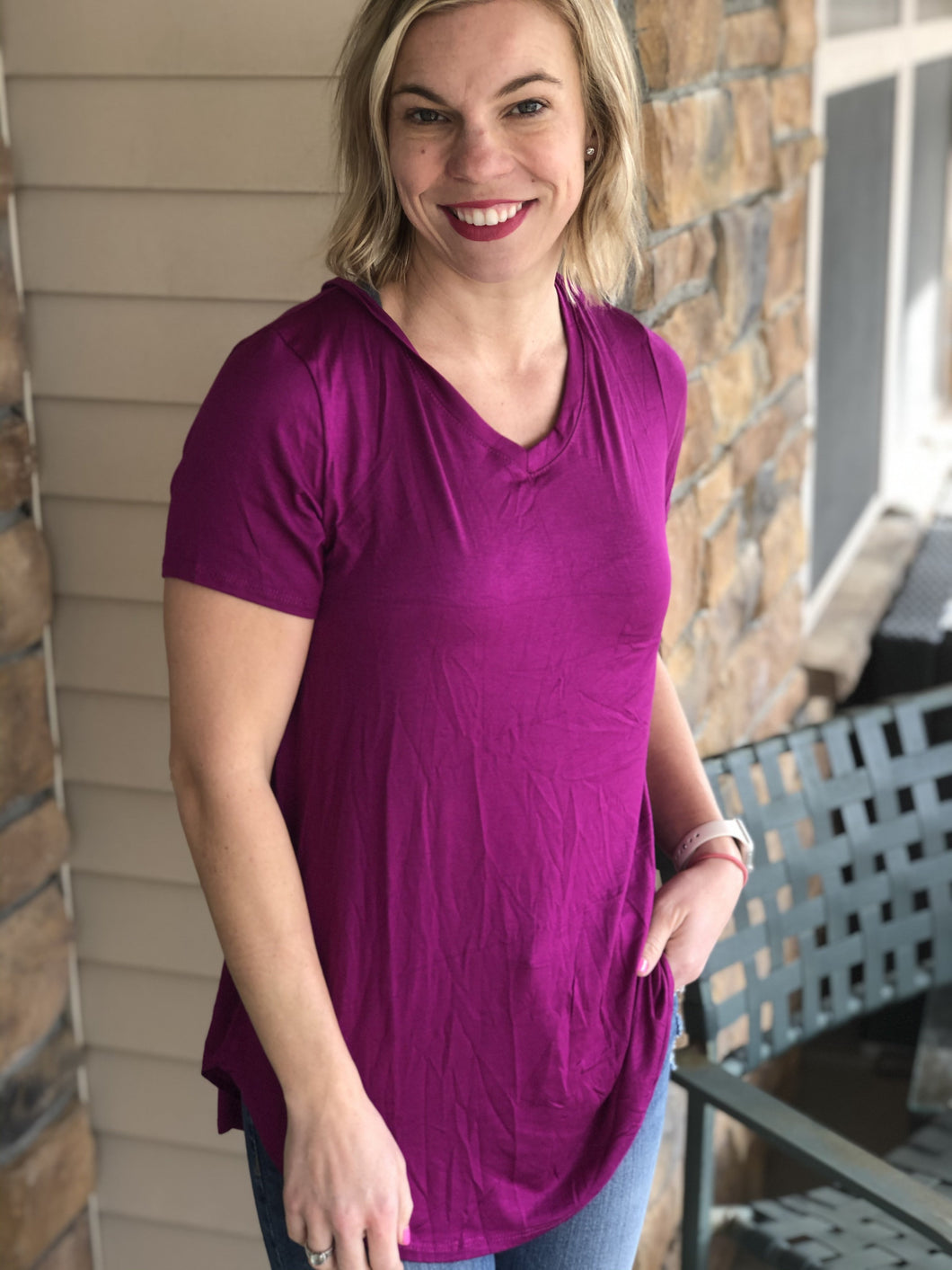 Basic V tee ( multiple colors)