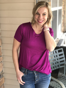 Basic V tee ( multiple colors)