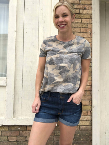 Double Button jean shorts