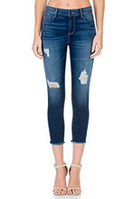 Load image into Gallery viewer, Distressed Skinny Crop Jean
