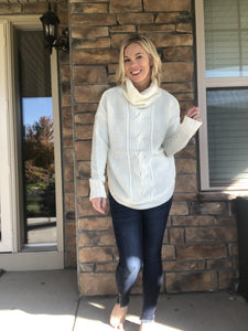 Cream turtleneck sweater