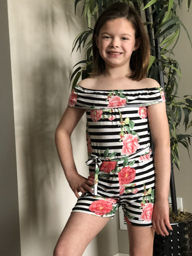 Kids striped romper