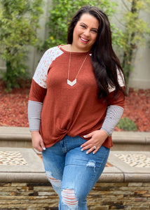 In The Valley 3/4 Sleeve Top