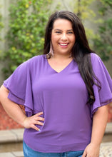 Load image into Gallery viewer, Flutter Sleeve Top in Lilac
