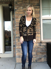 Load image into Gallery viewer, Brown Camo Snap Cardigan