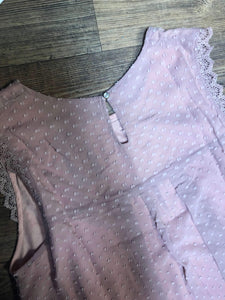 Swiss dot pink tank top