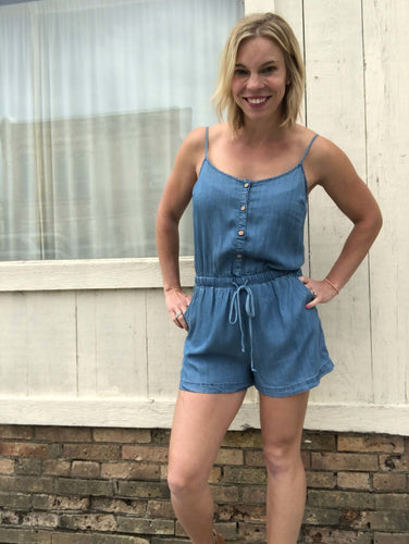 Denim Short Romper