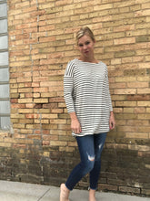 Load image into Gallery viewer, Black and white stripe tunic