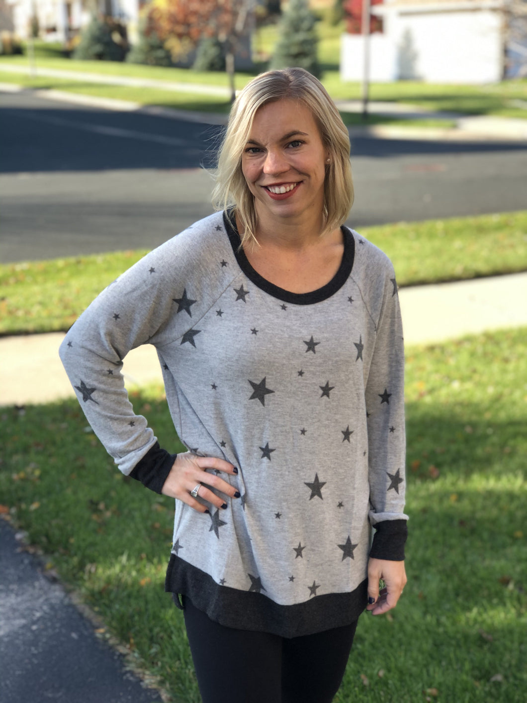 Hacci knit star sweater