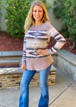 Load image into Gallery viewer, Soft Southwest Long Sleeve Waffle Top
