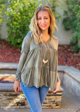 Load image into Gallery viewer, Falling Into Spring Long Sleeve Ruffle Top