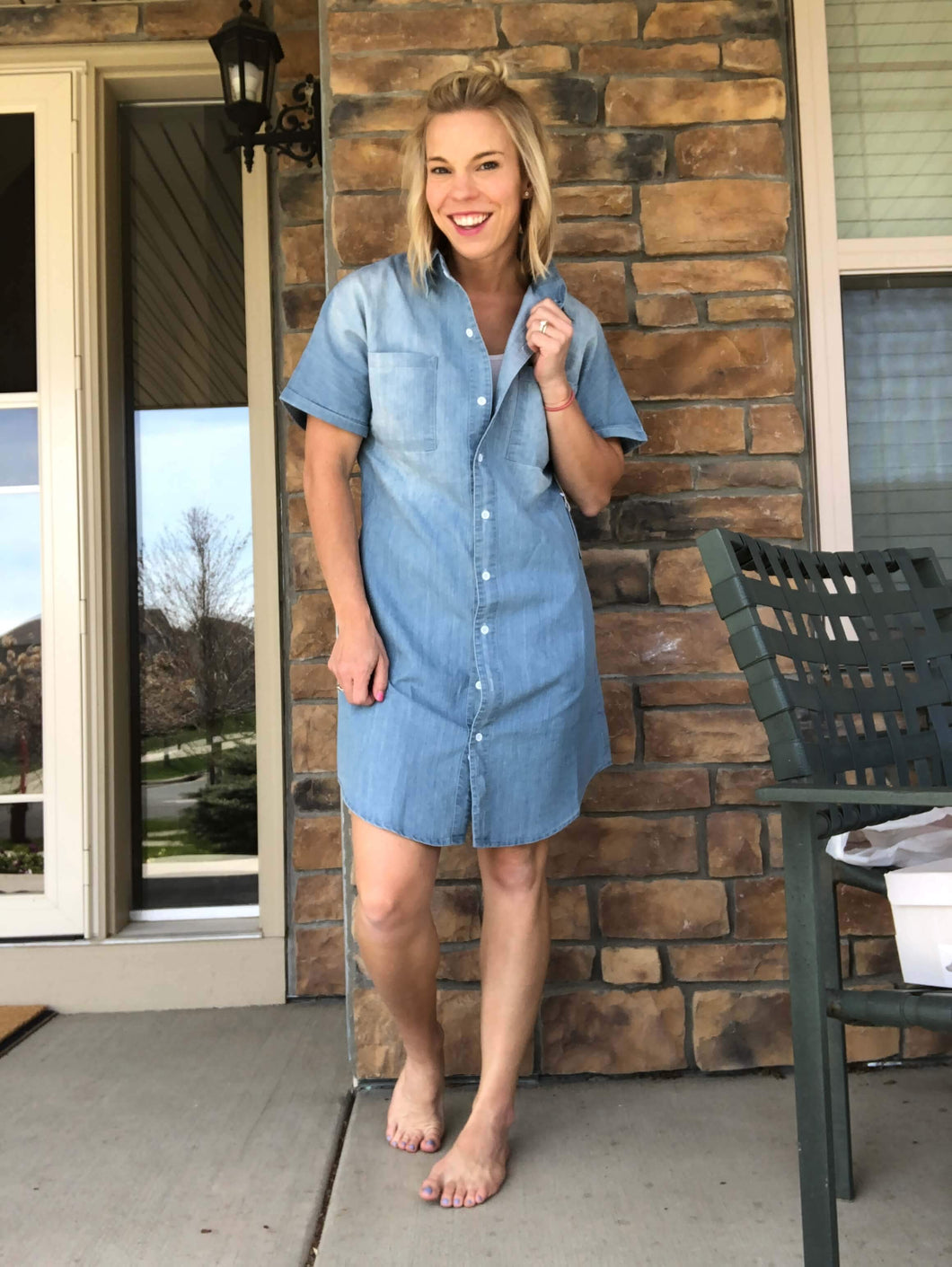 Denim Button Down Dress