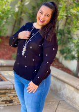 Load image into Gallery viewer, Starry Night Torn Long Sleeve Sweater