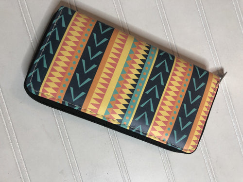Multicolor stripe wallet