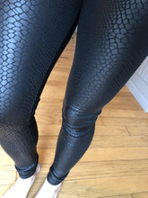 Load image into Gallery viewer, Snakeskin faux leather High Waist Leggings