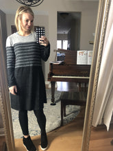 Load image into Gallery viewer, Cozy color blocked stripe dress