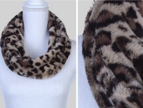 Animal Print faux fur scarf