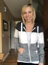Load image into Gallery viewer, *Black Friday* Color Block Zip up Sweatshirt