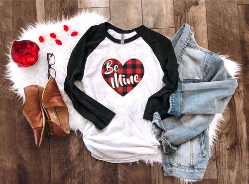 Valentine baseball tee