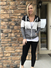 Load image into Gallery viewer, *Black Friday* Color Block Zip up Sweatshirt