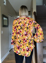Load image into Gallery viewer, Mustard Floral  blouse