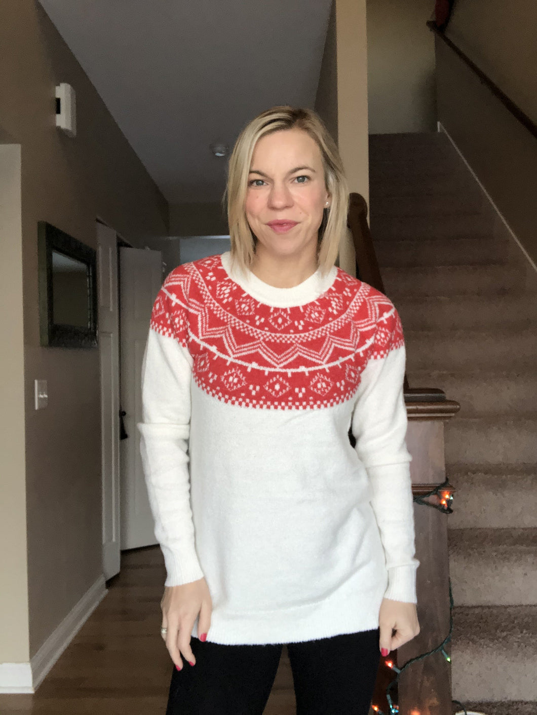 Fair Isle Salmon sweater