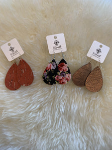Teardrop earrings- multiple prints