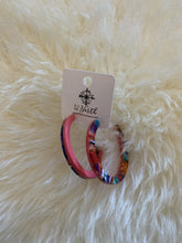 Load image into Gallery viewer, Acrylic pink hoops