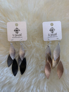 Multi-metal dangle earring