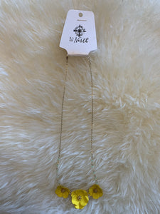 Yellow floral necklace