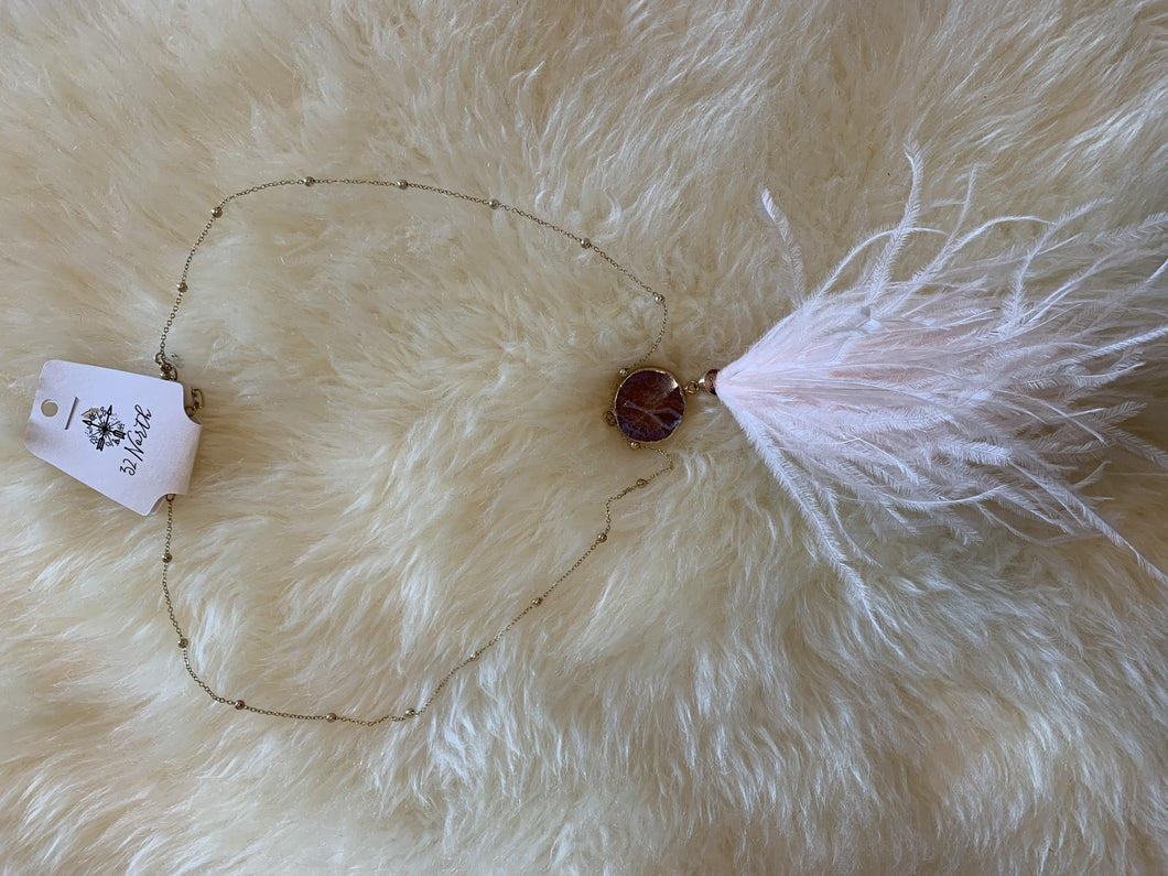 Feather long Necklace